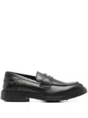 Doucal's Penny-slot Leather Loafers In Black