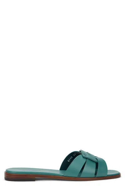 Doucal's Low Sandals In Leather In Green