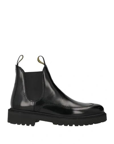 DOUCAL'S DOUCAL'S MAN ANKLE BOOTS BLACK SIZE 9 LEATHER