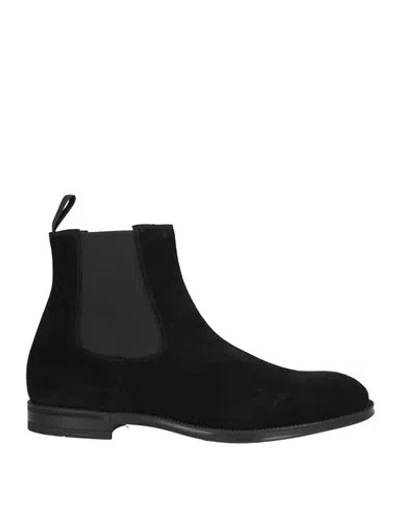 DOUCAL'S DOUCAL'S MAN ANKLE BOOTS BLACK SIZE 9 LEATHER