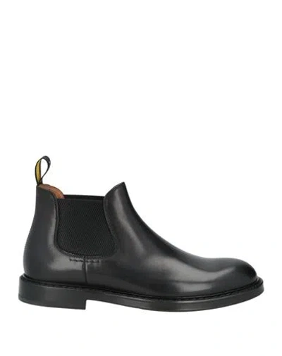 DOUCAL'S DOUCAL'S MAN ANKLE BOOTS BLACK SIZE 9 LEATHER
