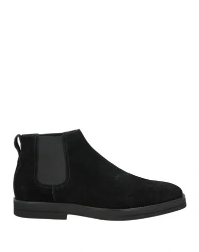 DOUCAL'S DOUCAL'S MAN ANKLE BOOTS BLACK SIZE 9 LEATHER