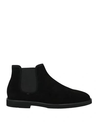 Doucal's Man Ankle Boots Black Size 9 Leather In Multi