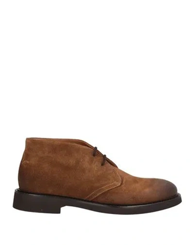 Doucal's Man Ankle Boots Brown Size 7.5 Soft Leather