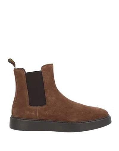 Doucal's Man Ankle Boots Chocolate Brown Size 9 Leather