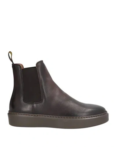 Doucal's Man Ankle Boots Copper Size 7 Leather In Black