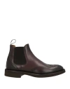 Doucal's Man Ankle Boots Plum Size 7.5 Leather In Purple