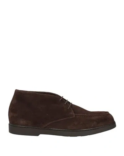 Doucal's Man Ankle Boots Dark Brown Size 9 Leather