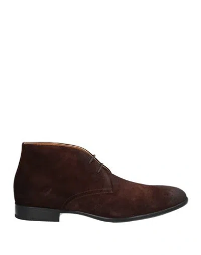 Doucal's Man Ankle Boots Dark Brown Size 9 Leather
