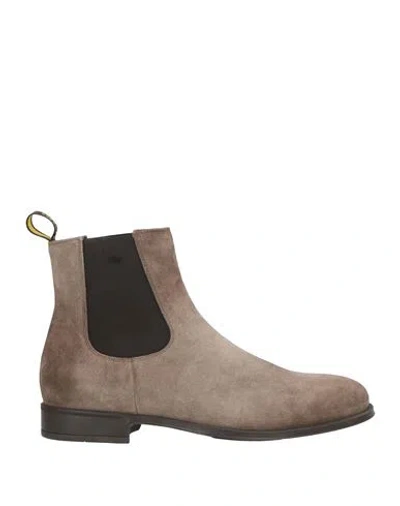 Doucal's Man Ankle Boots Grey Size 7 Leather In Gray