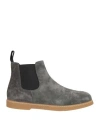 Doucal's Man Ankle Boots Grey Size 9 Leather In Gray