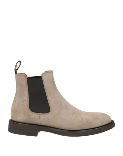 Doucal's Man Ankle Boots Khaki Size 7 Leather In Neutral