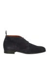 Doucal's Man Ankle Boots Midnight Blue Size 7 Leather In Blue