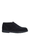 Doucal's Man Ankle Boots Midnight Blue Size 9 Leather In Black