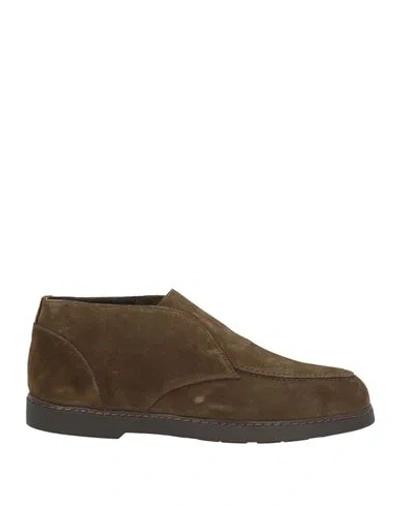 Doucal's Man Ankle Boots Military Green Size 9 Leather