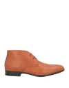 Doucal's Man Ankle Boots Tan Size 9 Calfskin In Brown