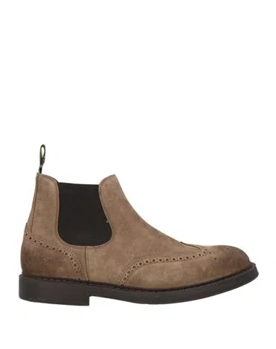 Doucal's Man Ankle Boots Taupe Size 12 Leather In Brown