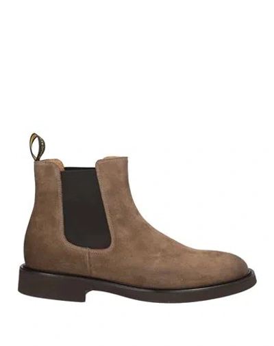 Doucal's Man Ankle Boots Taupe Size 9 Leather In Brown