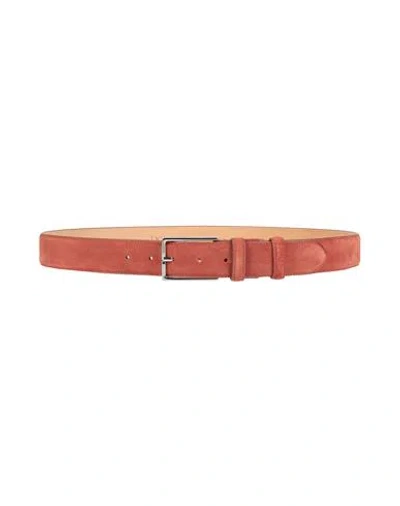 Doucal's Man Belt Brick Size 43 Leather In Red