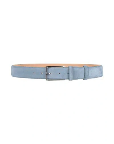 Doucal's Man Belt Light Blue Size 36 Leather