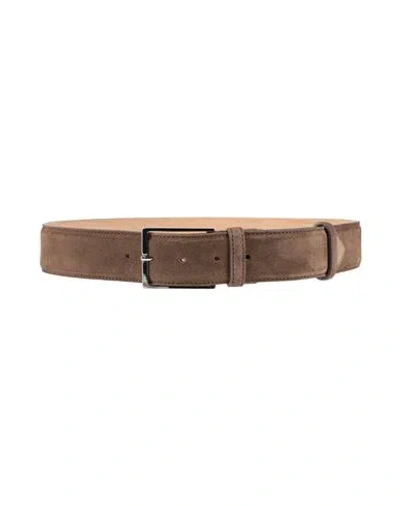 Doucal's Man Belt Taupe Size 38 Leather In Brown