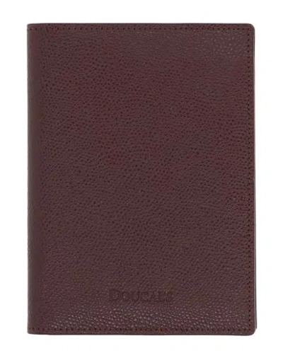 Doucal's Man Document Holder Burgundy Size - Calfskin In Red