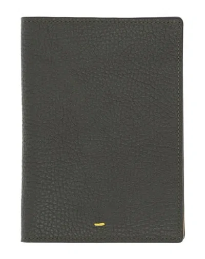 Doucal's Man Document Holder Charcoal Size - Calfskin In Gray