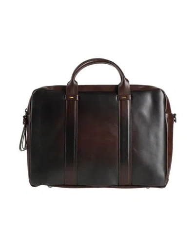 Doucal's Man Handbag Dark Brown Size - Leather