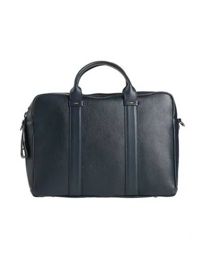 Doucal's Man Handbag Navy Size - Leather In Blue