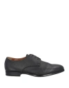 Doucal's Man Lace-up Shoes Black Size 11 Calfskin In Black