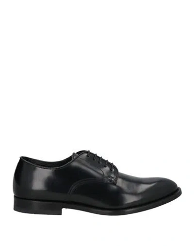 Doucal's Man Lace-up Shoes Black Size 7 Leather