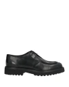 Doucal's Black Smooth Leather Derby Shoes With Lace-up Closure In Black