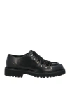 Doucal's Man Lace-up Shoes Charcoal Size 7 Leather In Black
