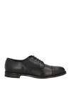 Doucal's Man Lace-up Shoes Black Size 8.5 Soft Leather In Black