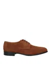 Doucal's Man Lace-up Shoes Brown Size 8 Leather