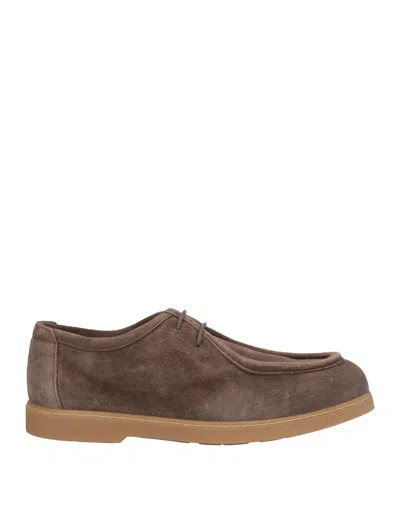 Doucal's Man Lace-up Shoes Brown Size 9 Leather