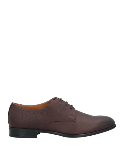 Doucal's Man Lace-up Shoes Chocolate Brown Size 4 Soft Leather