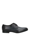 Doucal's Man Lace-up Shoes Midnight Blue Size 7.5 Leather In Blue