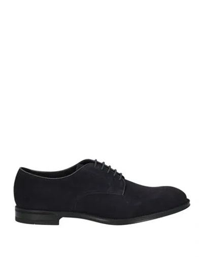 DOUCAL'S DOUCAL'S MAN LACE-UP SHOES MIDNIGHT BLUE SIZE 9 LEATHER
