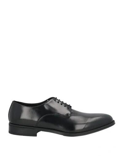 Doucal's Man Lace-up Shoes Black Size 9 Calfskin