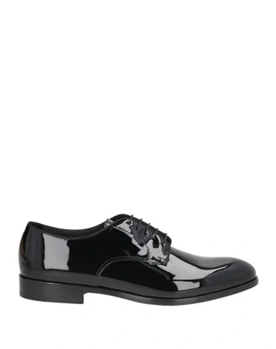 Doucal's Man Lace-up Shoes Black Size 9.5 Leather