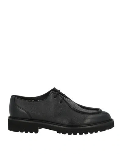 Doucal's Man Lace-up Shoes Black Size 9.5 Leather