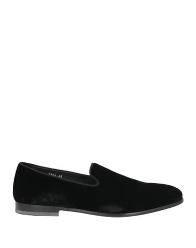 Doucal's Man Loafers Black Size 8 Textile Fibers