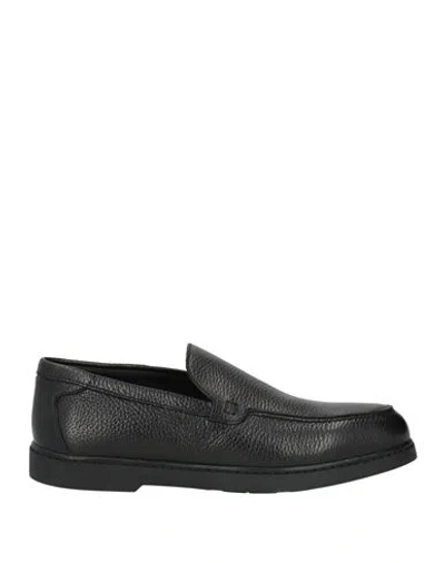 Doucal's Man Loafers Black Size 9 Leather