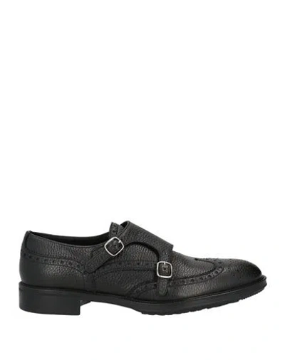 Doucal's Man Loafers Black Size 9 Leather