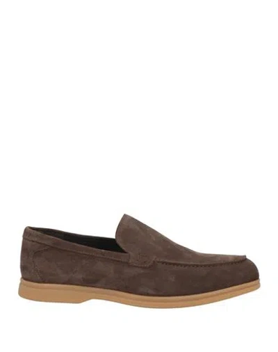 Doucal's Man Loafers Brown Size 9 Leather