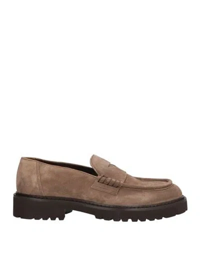 Doucal's Man Loafers Chocolate Brown Size 10 Leather