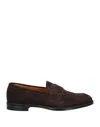Doucal's Man Loafers Chocolate Brown Size 9.5 Soft Leather In Brown