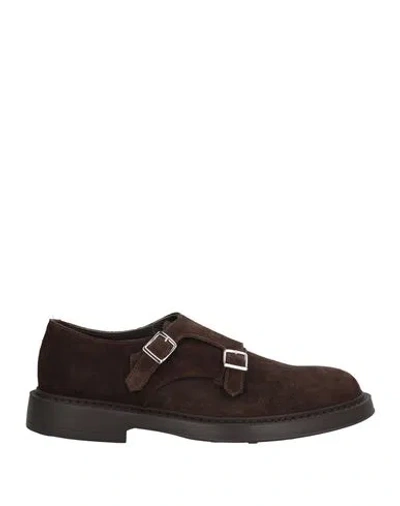 Doucal's Man Loafers Dark Brown Size 8.5 Leather