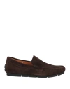 Doucal's Man Loafers Dark Brown Size 9 Leather In Brown